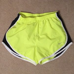Yellow Nike Running Shorts